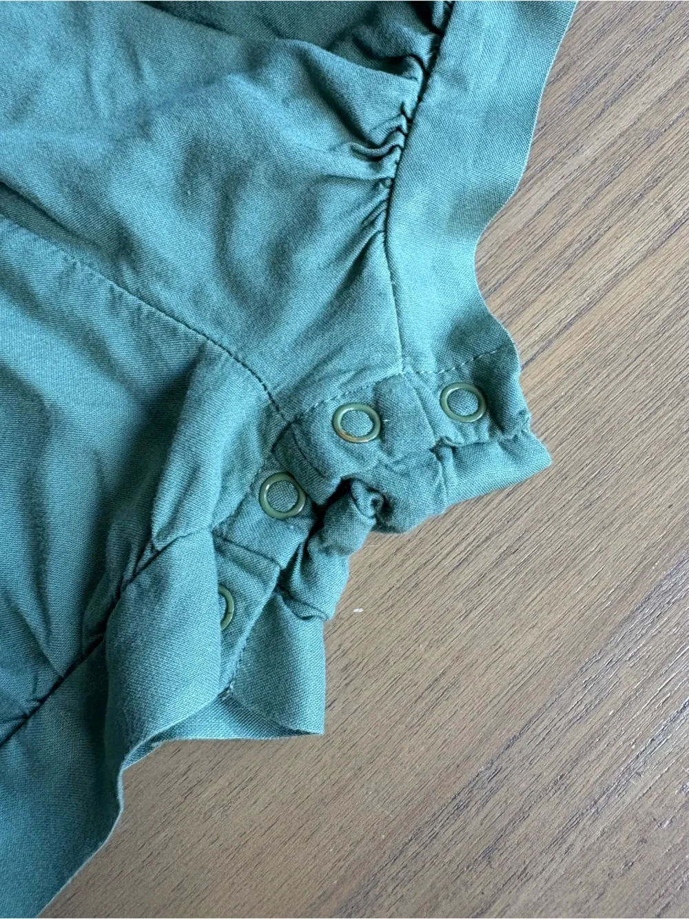 OshKosh B'gosh Olive Green Button-Front Sleeveless Utility Romper